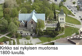 Kirkko sai nykyisen muotonsa 1800-luvulla.